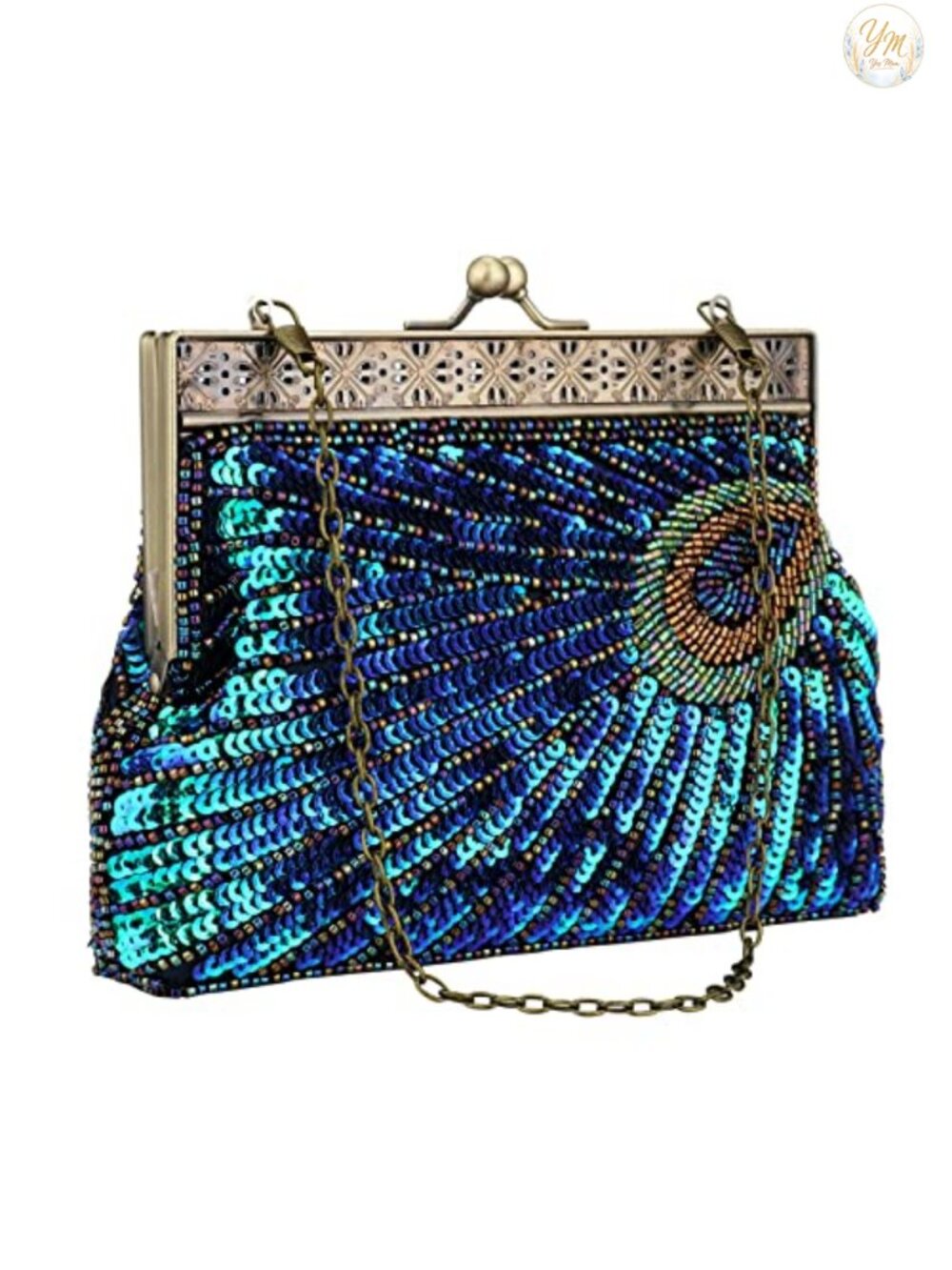 Beaded Sequin Vintage Clutch Evening Handbag 1920s Party Wedding Purse